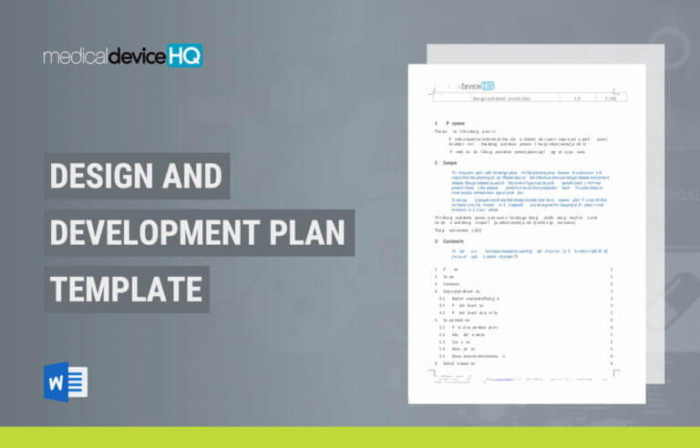 Design and Development Plan Template (Medical Device per ISO 13485 and 21 CFR 820)