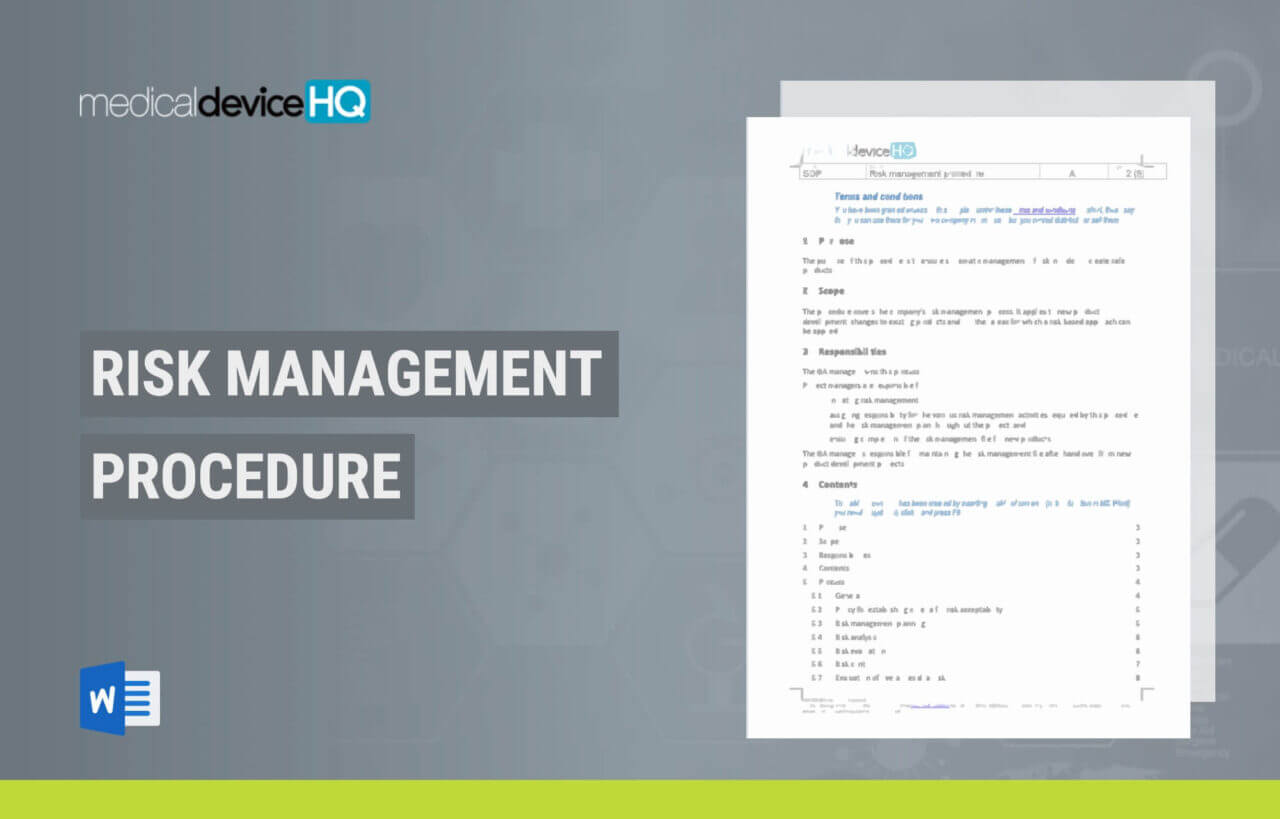 SOP for Risk Management according to EN ISO 149712019
