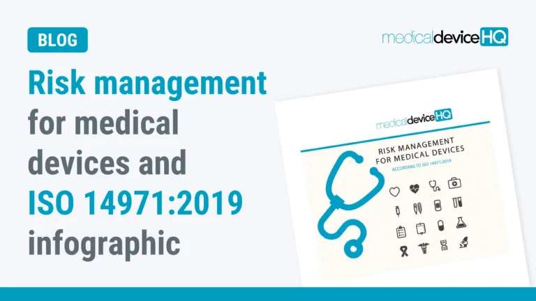 Risk management for medical device and ISO 14971 2019 infographic feature image