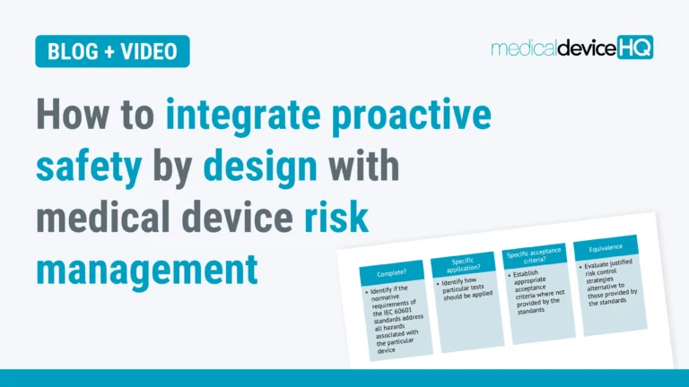 How to integrate Proactive safety by Design with Medical Device Risk Management feature image