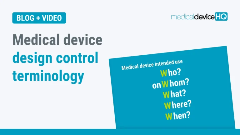 Medical device design control terminology feature image
