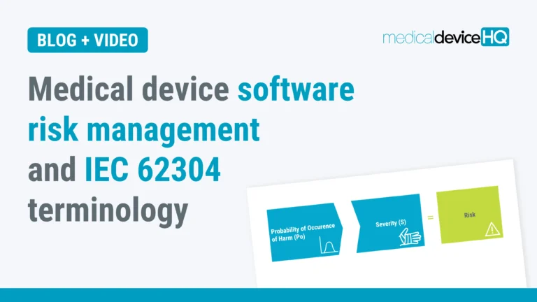 medical device software risk management and IEC 62304 terminology