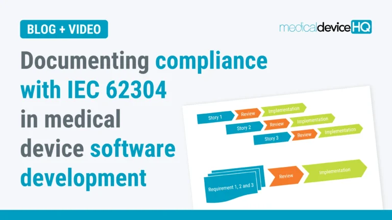 documenting compliance with iec 62304 in medical device software development
