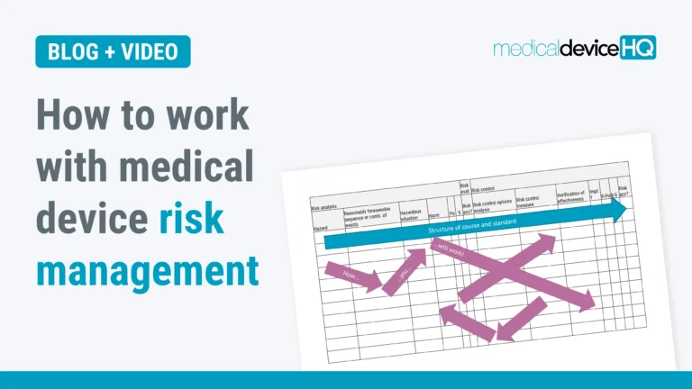 how to work with medical device risk management
