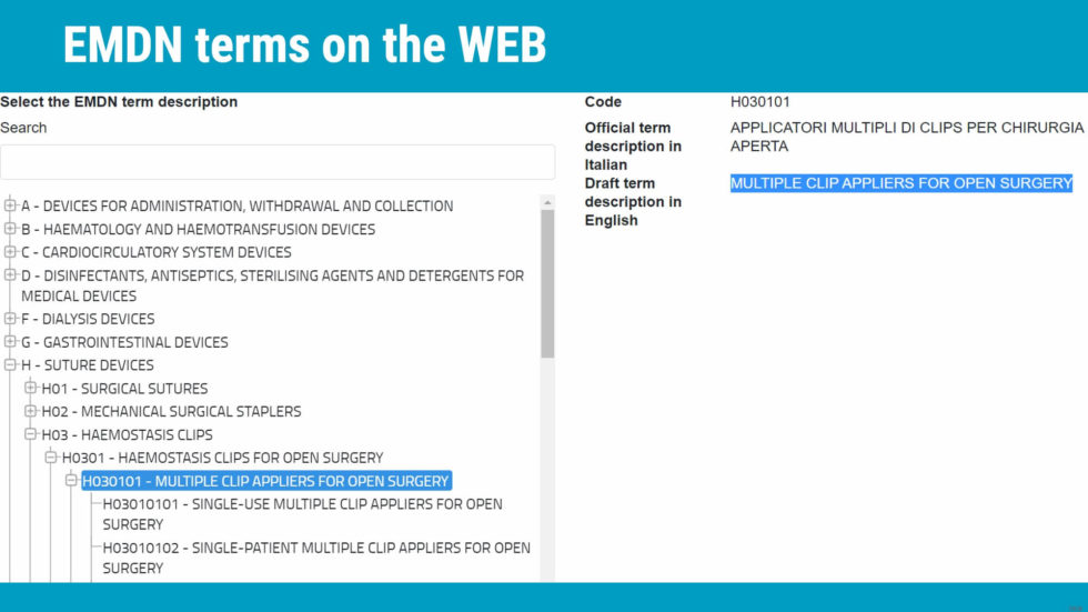 Medical Device Regulation codes Medical Device HQ 1