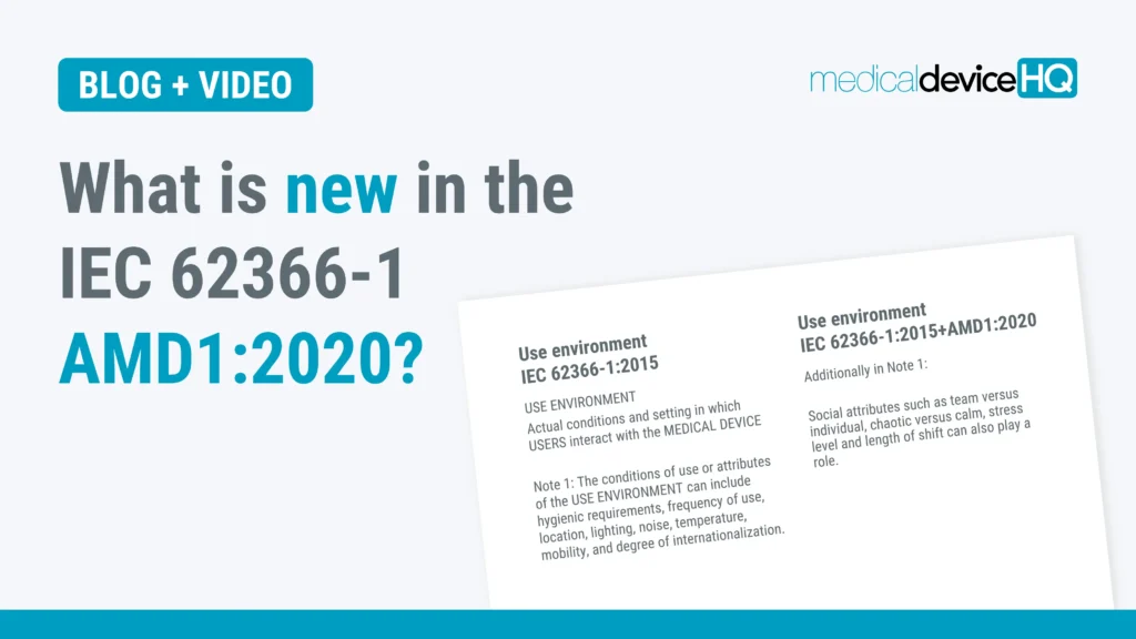 What is new in the IEC 62366 1 AMD1 2020 feature image
