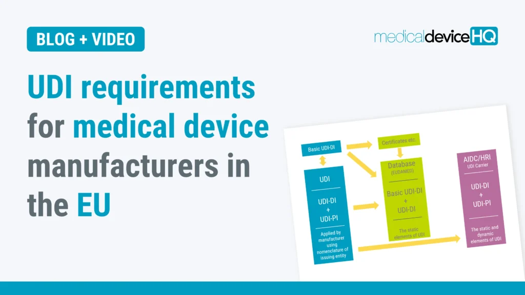 udi requirements for medical device manufacturers in the eu