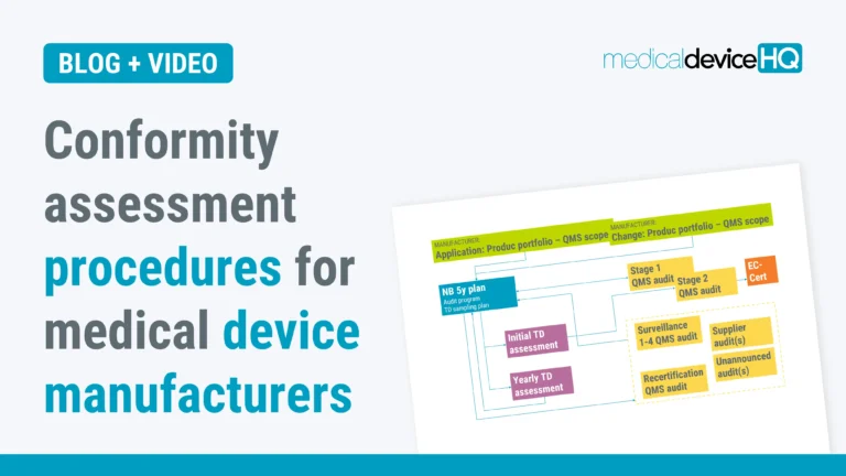 Conformity assessment procedures for medical device manufacturers blog post feature image