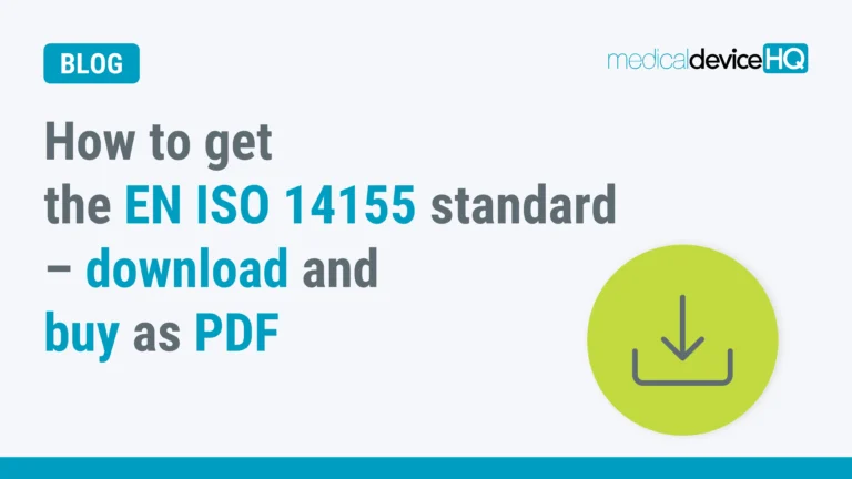 How to get the EN ISO 14155 standard Download or buy as pdf