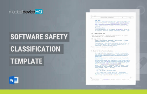 Software Safety Classification Template (IEC 62304, Medical Device)