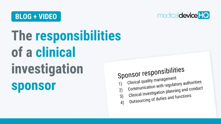 The responsibilities of a clinical investigation sponsor blog post feature image