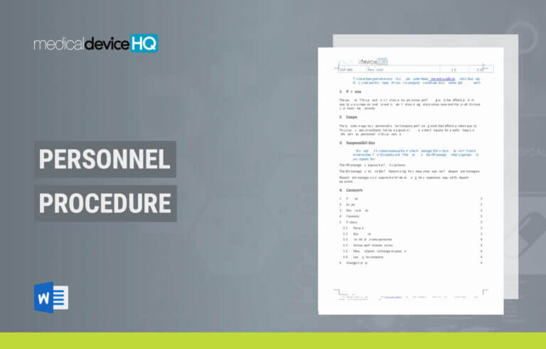Personnel Procedure Template (ISO 13485, Medical Device)