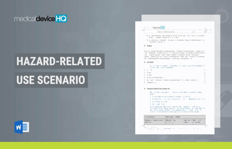 Hazard-related use scenario template