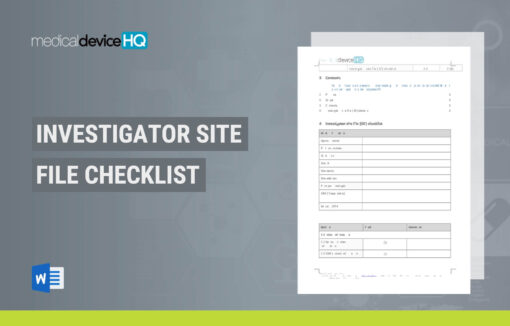 Investigator site file checklist template