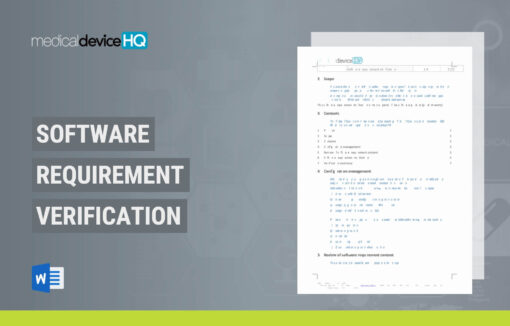 Software requirement verification template