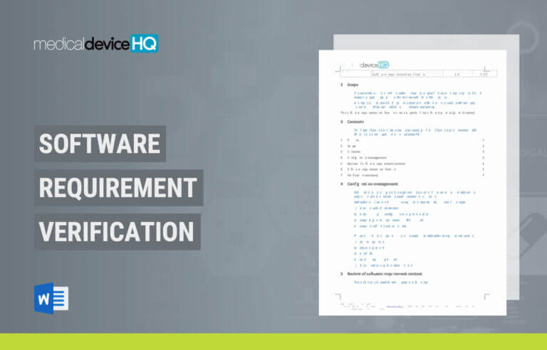 Software requirement verification template