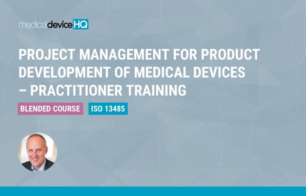 blended course project management for product development of medical devices