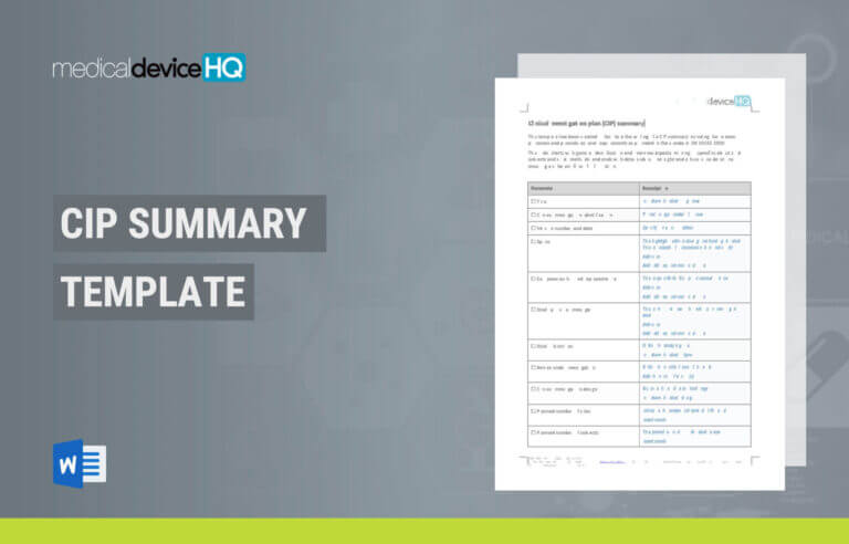CIP Summary template