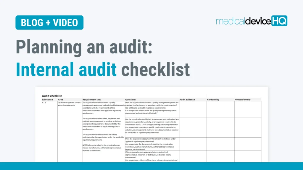 Planning an audit - internal audit checklist blog post feature image