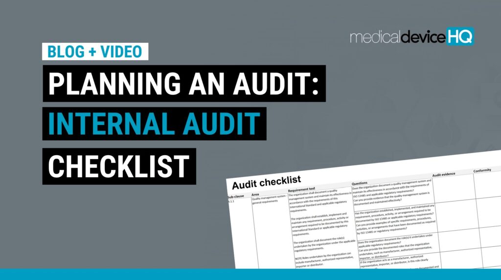 Planning an audit - internal audit checklist blog post feature image
