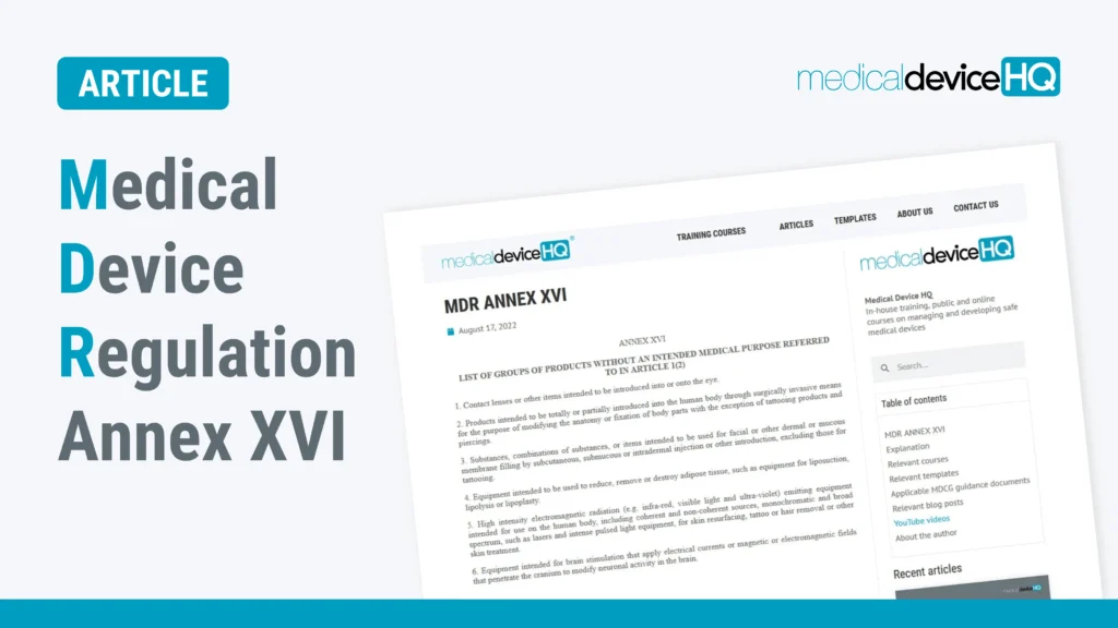 MDR annex XVI feature image
