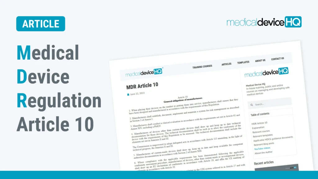 MDR article 10 feature image