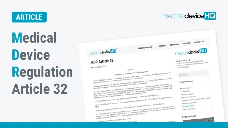 MDR article 32 feature image